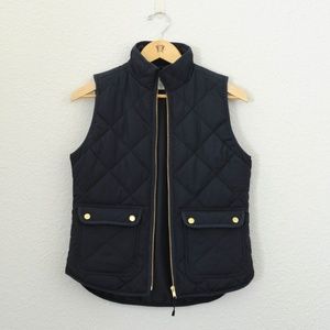 J Crew Navy Puffer Vest